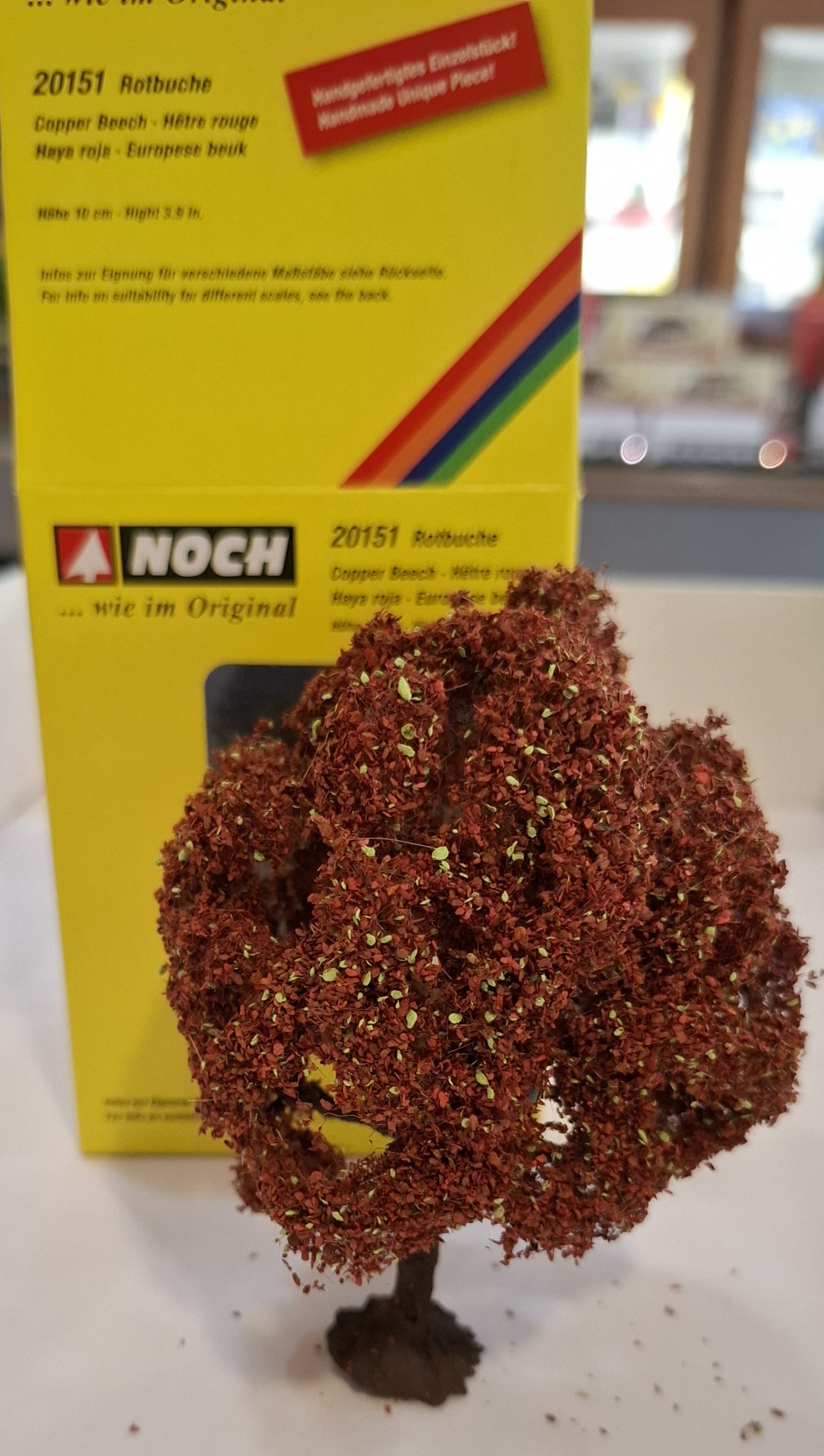 Miniaturbaum auf gelbem Karton